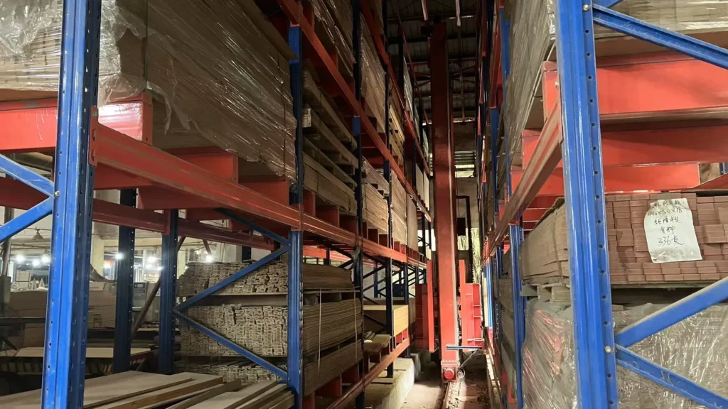 Factory storage aisle