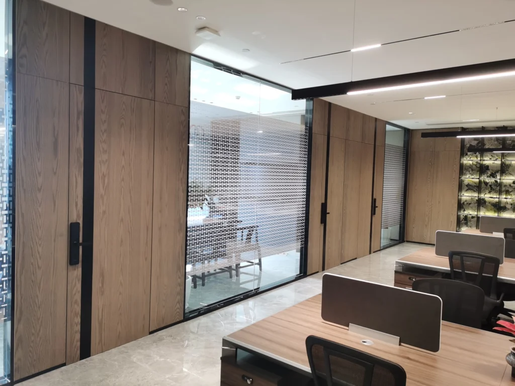 Office interior and partition finishes